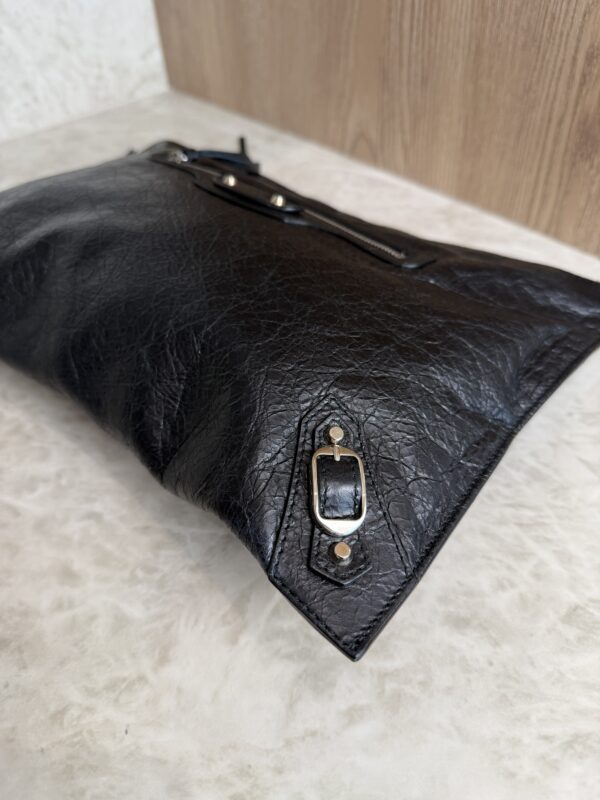 Balenciaga Agneau Classic Hardware Small Pouch Black