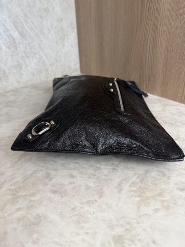 Balenciaga Agneau Classic Hardware Small Pouch Black