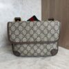 Gucci GG Supreme Monogram Web Neo Vintage Double Flap Messenger Bag Beige New Acero