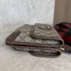 Gucci GG Supreme Monogram Web Neo Vintage Double Flap Messenger Bag Beige New Acero