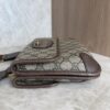 Gucci GG Supreme Monogram Web Neo Vintage Double Flap Messenger Bag Beige New Acero