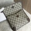 Gucci GG Supreme Monogram Web Neo Vintage Double Flap Messenger Bag Beige New Acero