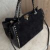Valentino Garavani Vitello Medium Rockstud Tote Black