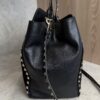 Valentino Garavani Vitello Medium Rockstud Tote Black