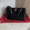 Valentino Garavani Vitello Medium Rockstud Tote Black