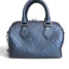 Louis Vuitton Metallic Empreinte Monogram Giant Speedy Bandouliere 20 Navy Nacre