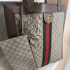 Gucci Ophidia Soft GG Supreme Large Tote Brown