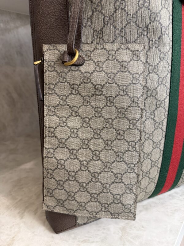 Gucci Ophidia Soft GG Supreme Large Tote Brown