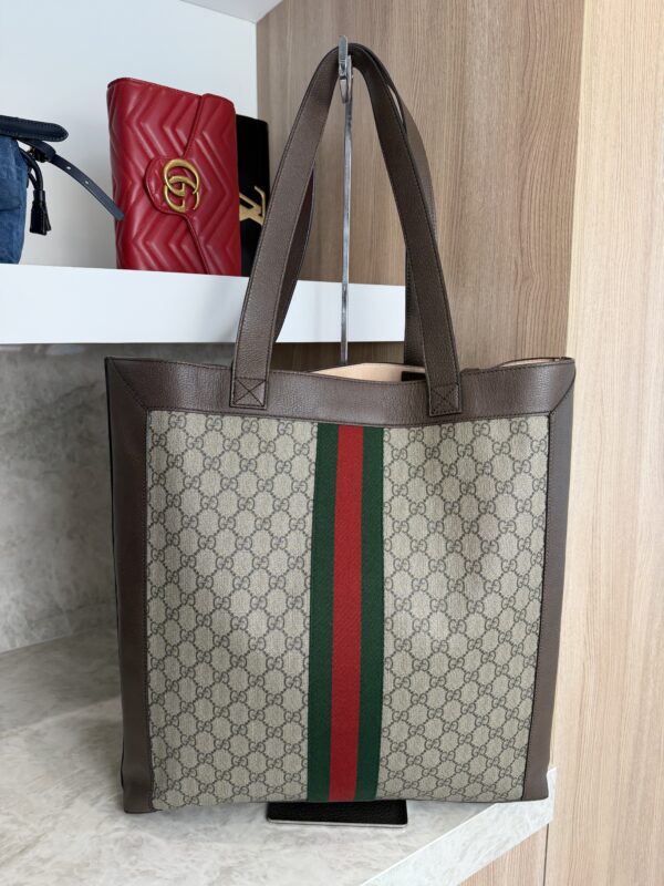 Gucci Ophidia Soft GG Supreme Large Tote Brown