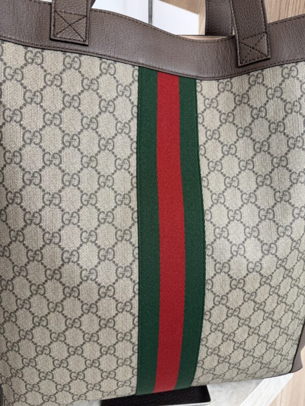 Gucci Ophidia Soft GG Supreme Large Tote Brown