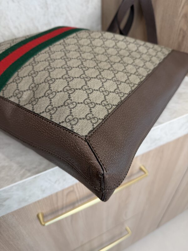 Gucci Ophidia Soft GG Supreme Large Tote Brown