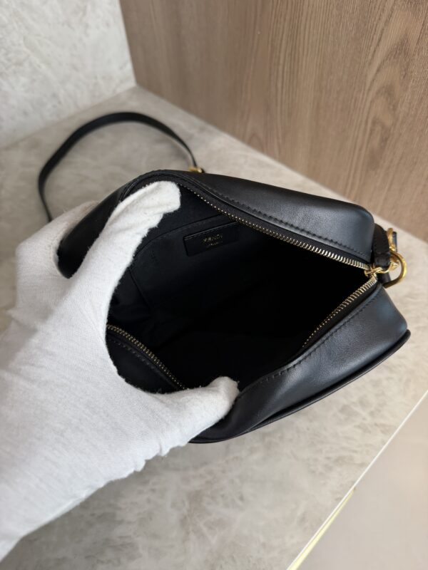 Fendi Black/Brown Coated Canvas And Leather Mini Camera Case Shoulder Bag