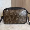 Fendi Black/Brown Coated Canvas And Leather Mini Camera Case Shoulder Bag