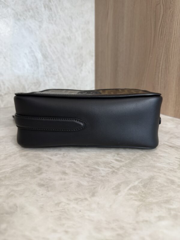 Fendi Black/Brown Coated Canvas And Leather Mini Camera Case Shoulder Bag