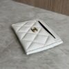 Chanel Caviar Quilted Card Holder White Gold Hardware