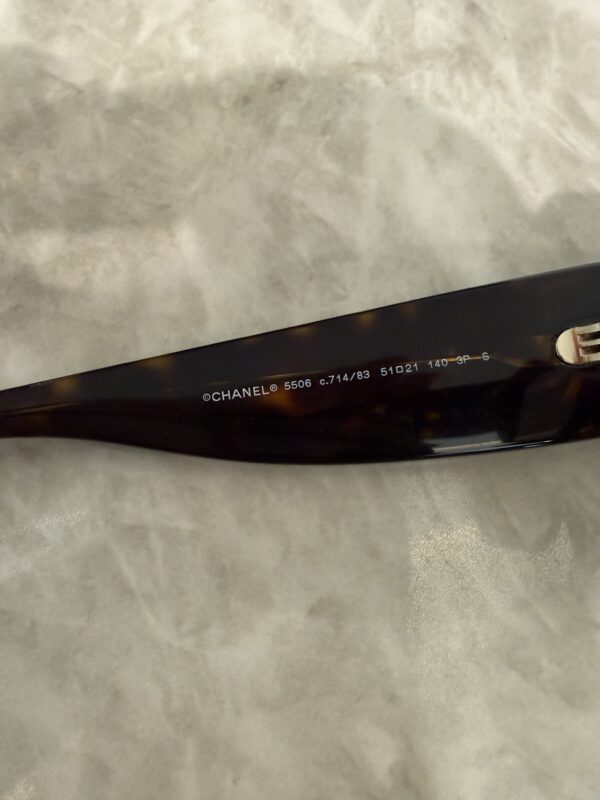Chanel Acetate Rectangle Sunglasses 5506 Tortoise
