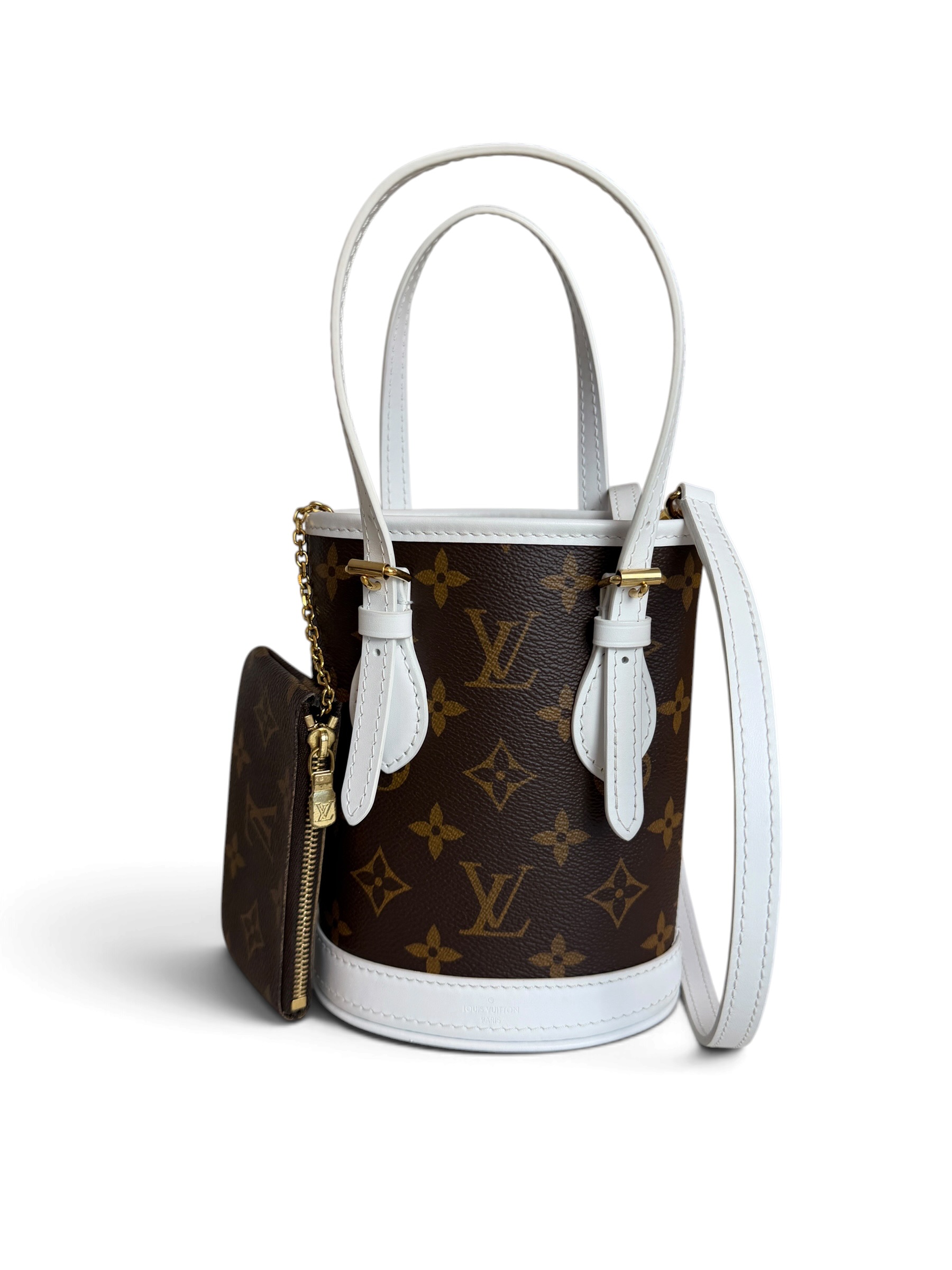 Louis Vuitton Monogram LV Match Nano Bucket Bag White