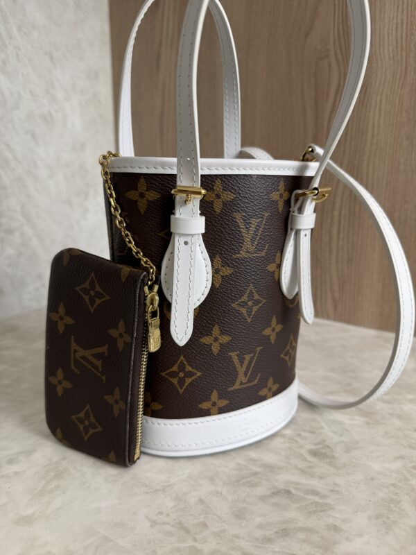 Louis Vuitton Monogram LV Match Nano Bucket Bag White