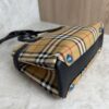 Burberry Goatskin Vintage Check Small Banner Tote Black