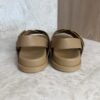 Fendi Black Leather Dad Sandals Size 38 Tan