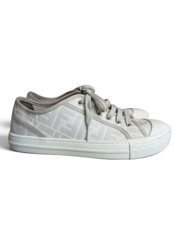 Fendi Zucca FF Logo Canvas Sneakers Women's Size: 9.5