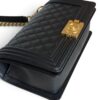 Chanel Boy Flap Bag Quilted Caviar Old Medium Gold Hardware