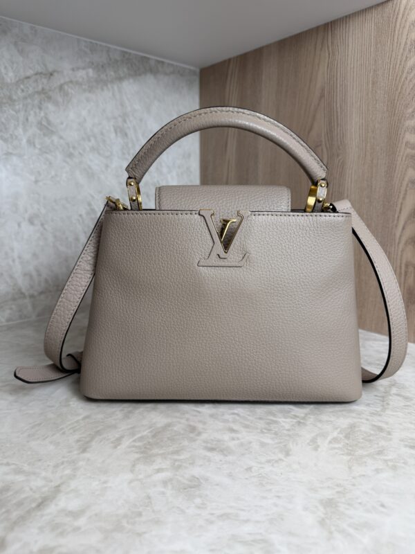 Louis Vuitton Taurillon Capucines BB Galet