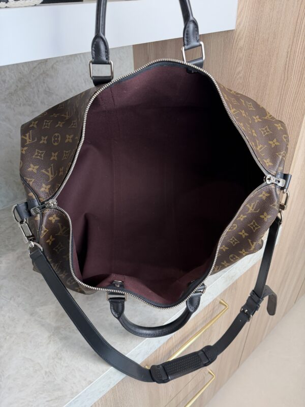 Louis Vuitton Keepall Bandouliere Bag Macassar Monogram Canvas 55
