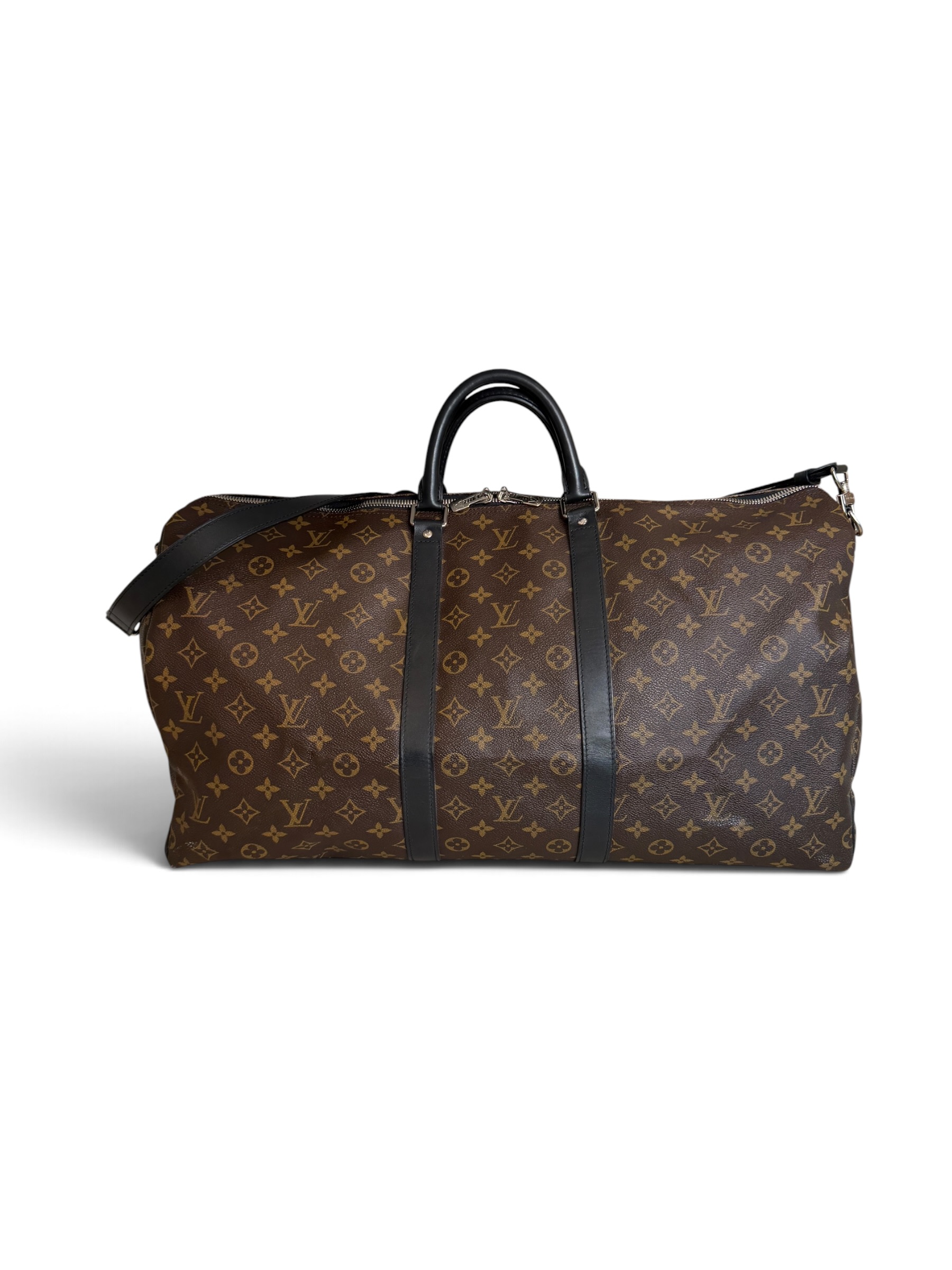 Louis Vuitton Keepall Bandouliere Bag Macassar Monogram Canvas 55