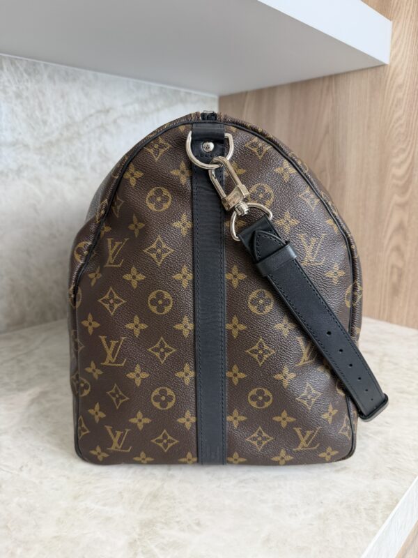 Louis Vuitton Keepall Bandouliere Bag Macassar Monogram Canvas 55