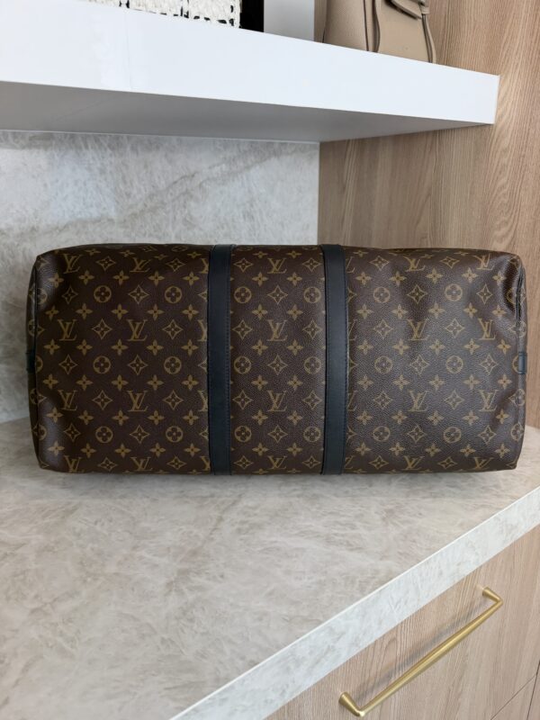 Louis Vuitton Keepall Bandouliere Bag Macassar Monogram Canvas 55