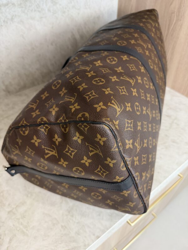 Louis Vuitton Keepall Bandouliere Bag Macassar Monogram Canvas 55