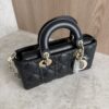 Christian Dior Lambskin Cannage Small Lady D-Joy Black Gold Hardware