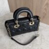 Christian Dior Lambskin Cannage Small Lady D-Joy Black Gold Hardware