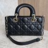 Christian Dior Lambskin Cannage Small Lady D-Joy Black Gold Hardware