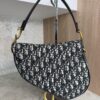 Christian Dior Saddle Handbag with Strap Oblique Canvas Medium