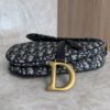 Christian Dior Saddle Handbag with Strap Oblique Canvas Medium