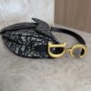Christian Dior Saddle Handbag with Strap Oblique Canvas Medium