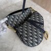 Christian Dior Saddle Handbag with Strap Oblique Canvas Medium