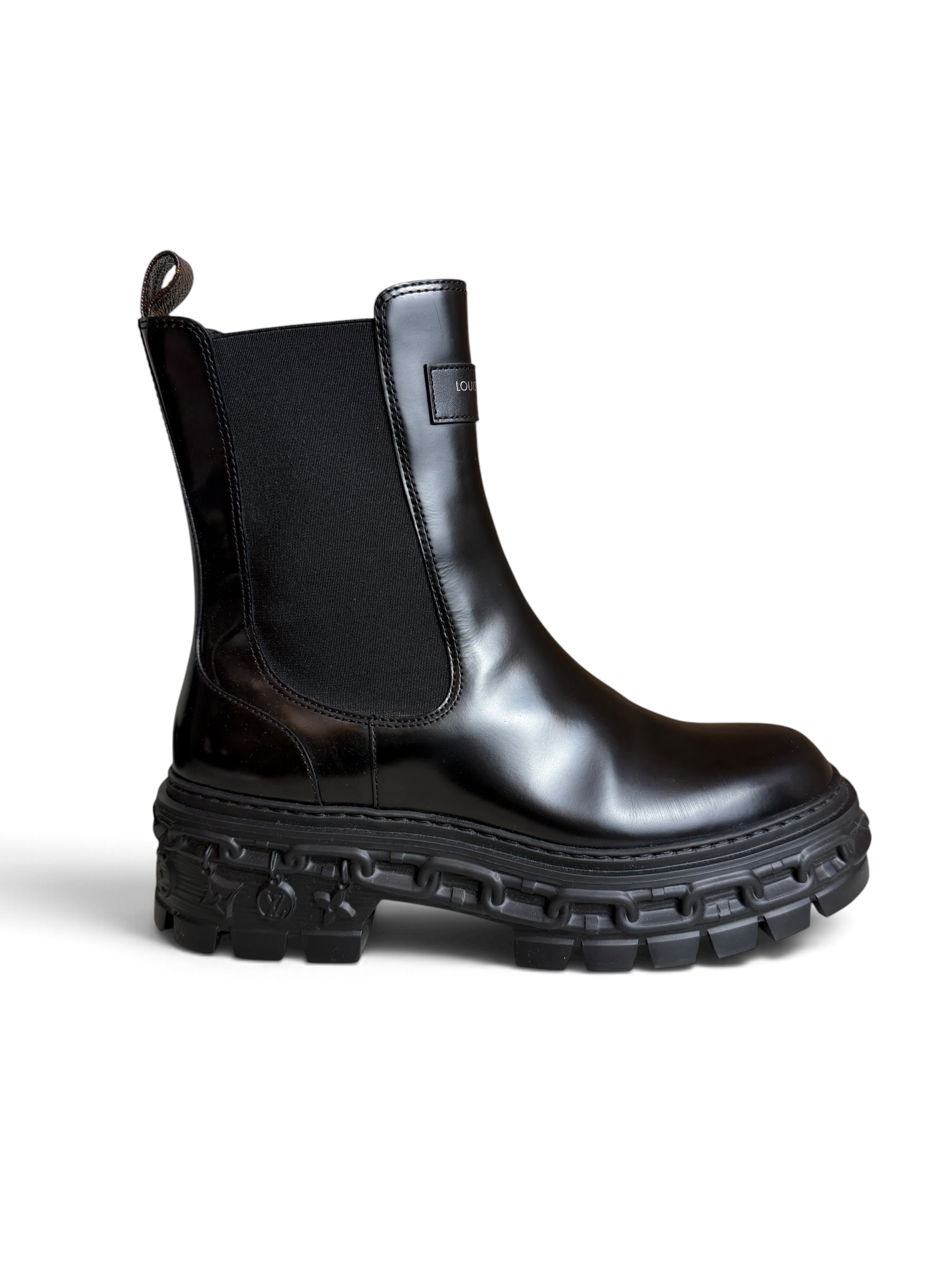 LOUIS VUITTON LV Squad Chelsea Ankle Boot Black