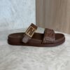 Fendi Feel FF Double Band Sandal Brown 38.5
