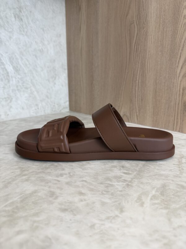 Fendi Feel FF Double Band Sandal Brown 38.5