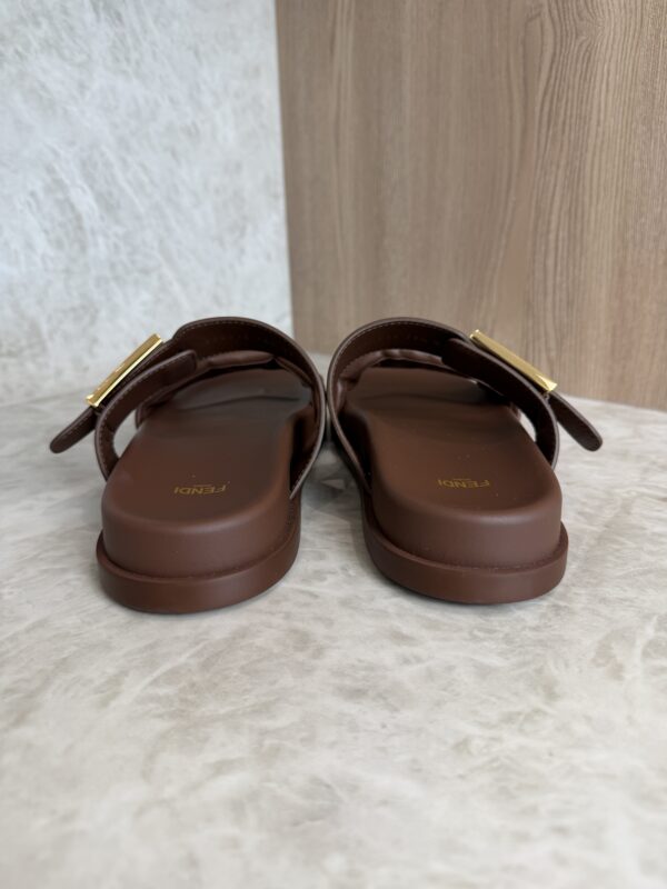 Fendi Feel FF Double Band Sandal Brown 38.5