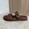 Fendi Feel FF Double Band Sandal Brown 38.5