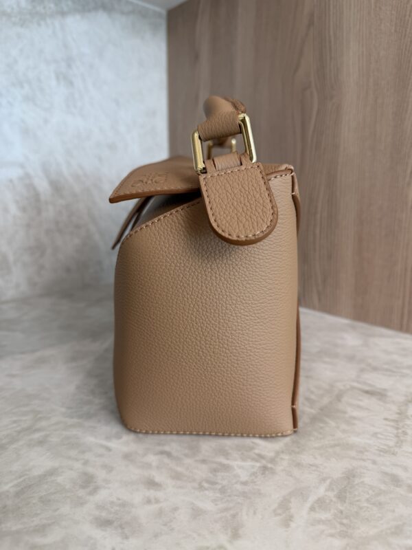 Loewe Small Puzzle Edge Bag in Soft Grained Calfskin Toffee