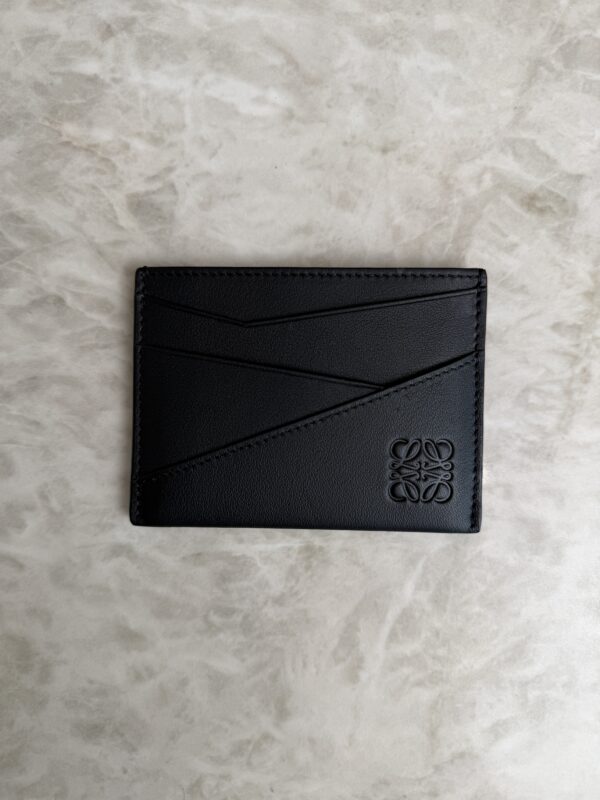 Loewe Puzzle Plain Cardholder in Classic Calfskin Black