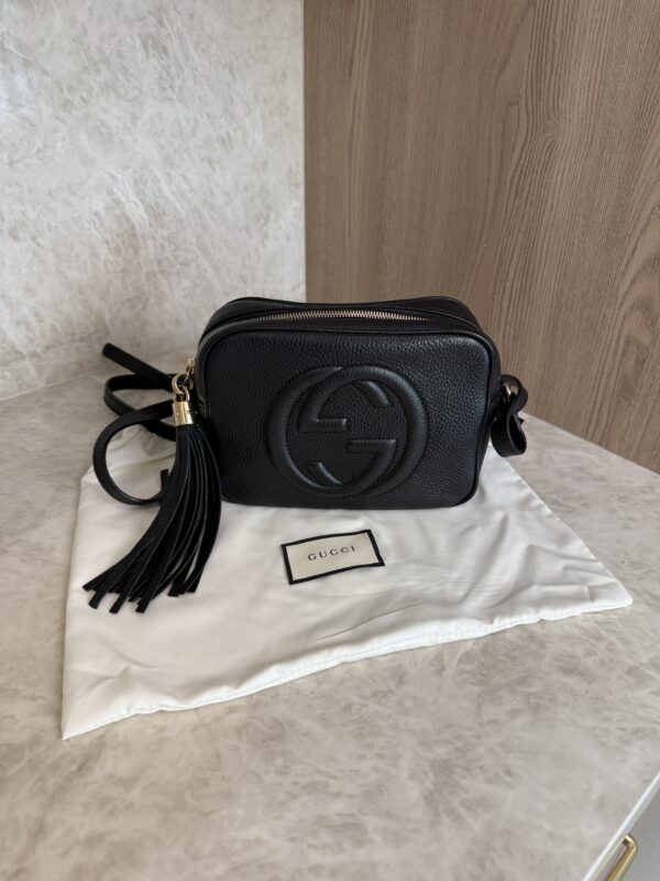 Gucci Calfskin Small Soho Disco Bag Black