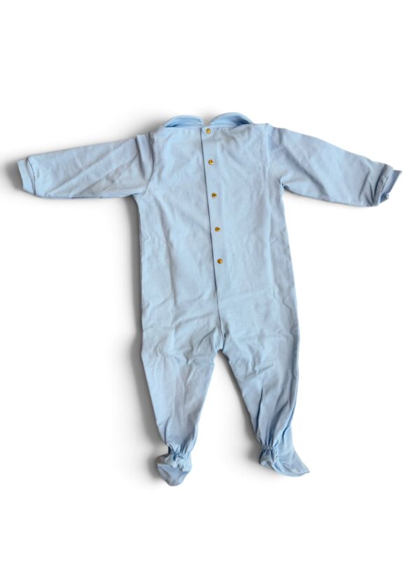 Versace Onsie Romper Size 9-12 with Hat Blue