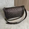 Chanel Boy Flap Bag Quilted Iridescent Goatskin Old Medium