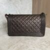Chanel Boy Flap Bag Quilted Iridescent Goatskin Old Medium